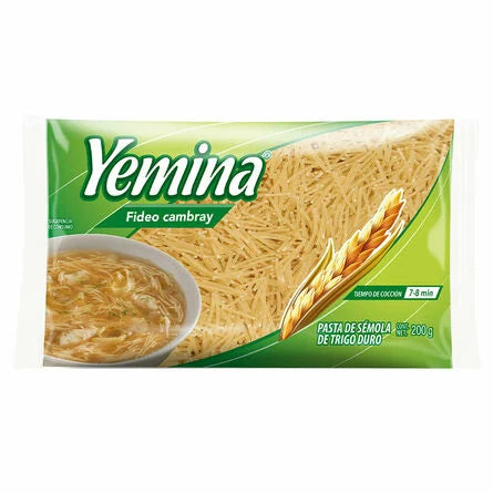 Pasta Yemina Fideo Cambray 200 g 24Pzas