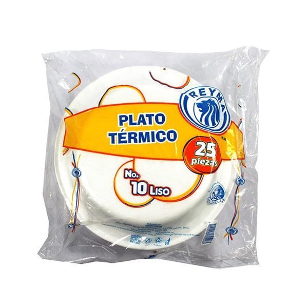 Plato Reyma Térmico Desechable con 25 pzas