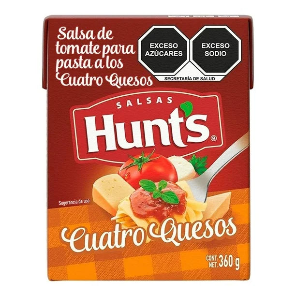 Salsa de Tomate para Pasta a los Cuatro Quesos Hunt's 360g