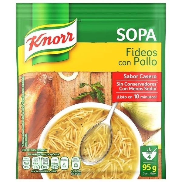 Sopa Knorr Fideos con Pollo 95g