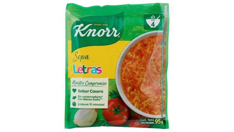 Sopa Knorr Letras 95g