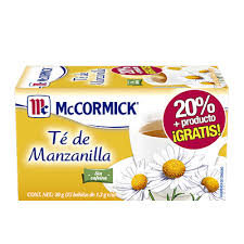 Té Manzanilla McCormick 25 Sobres