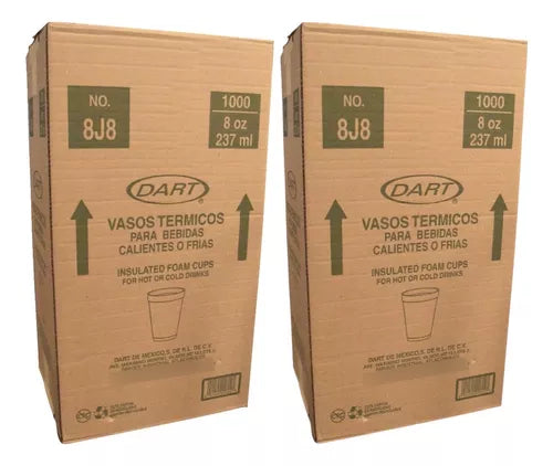 Vaso Térmico 8 Oz. Dart 8j8 con 25 Pzas