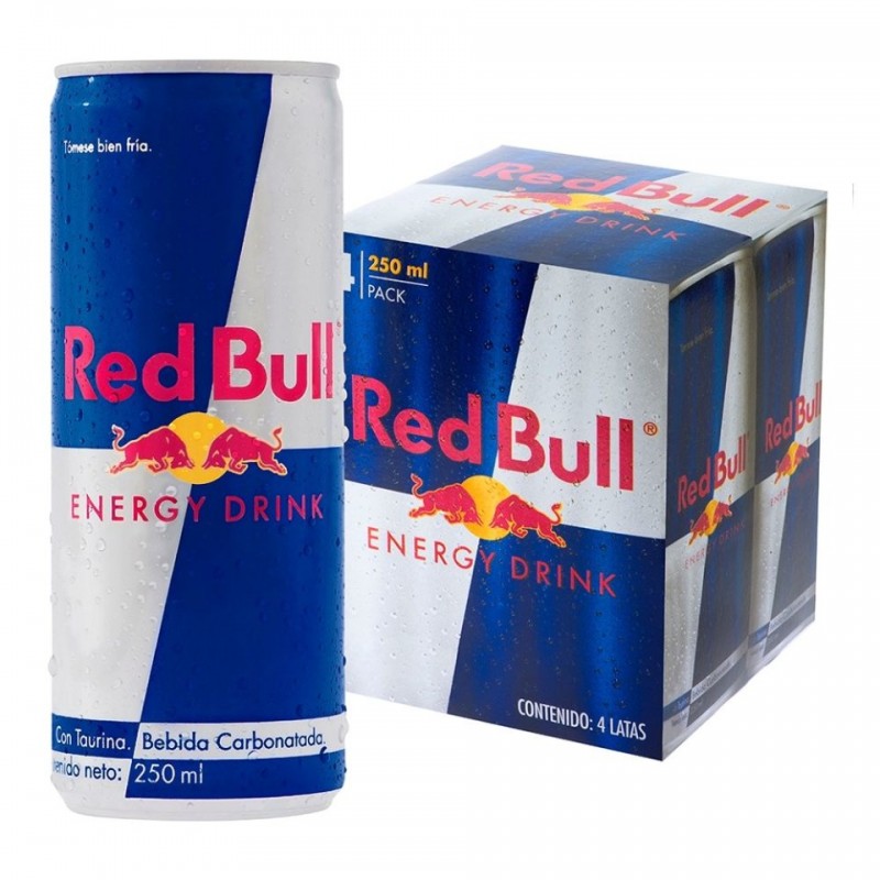 Bebida Red Bull 4 Latas de 250ml