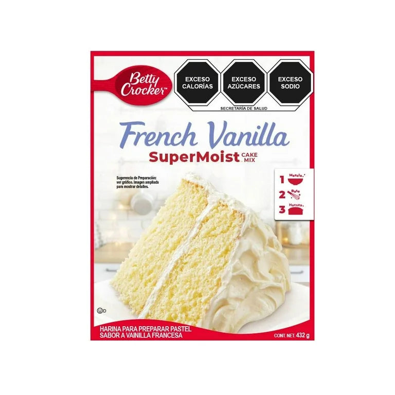 Harina Para Pastel Vainilla Francesa Betty Crocker 375 g