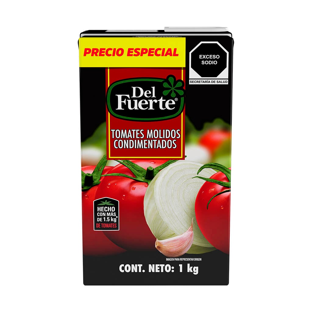 Puré de Tomate Del Fuerte Condimentado Brick 1 kg