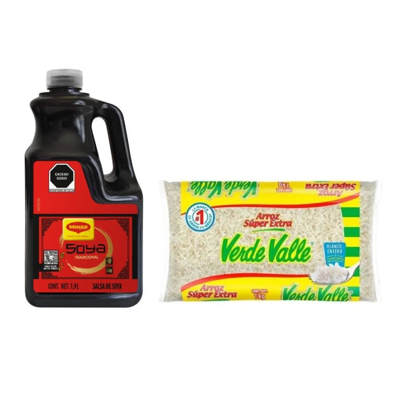 SALSA MAGGI 1.9L + ARROZ VERDE VALLE 1KG