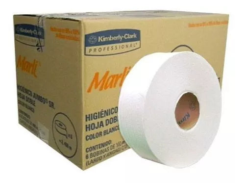 Papel Higiénico Jumbo Marli 360m 6 Rollos