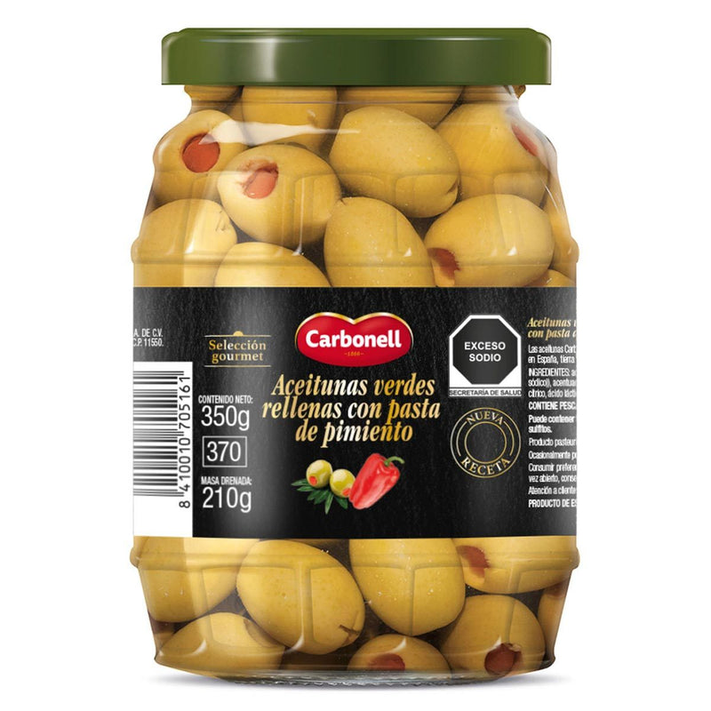 Aceituna Rellena de Pimiento Carbonell 350g