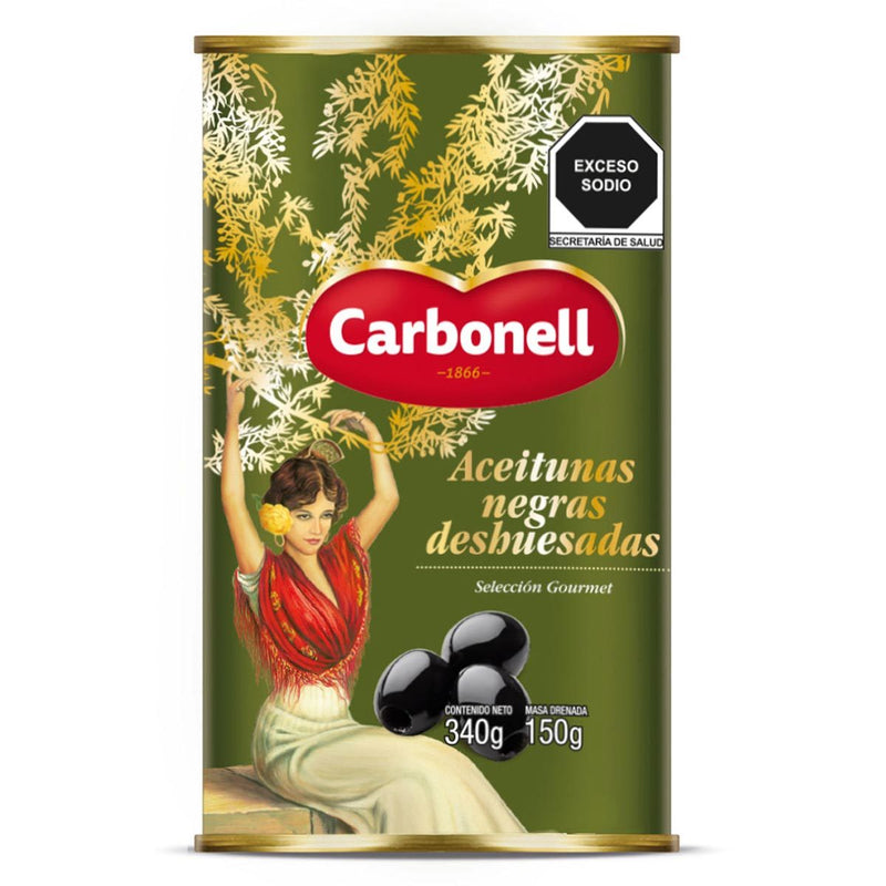 Aceituna Negra sin Hueso Carbonell 340g