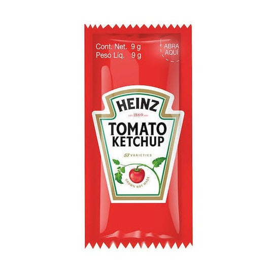 Salsa cátsup Heinz porcionado 200/9g