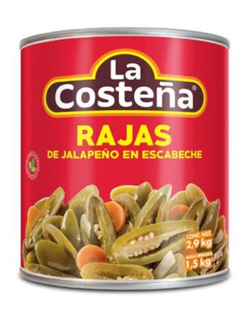 Chile en Rajas La Costeña 2.8kg