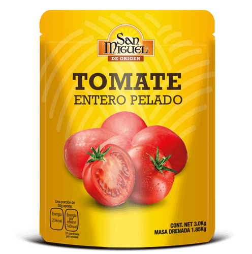 Tomate Entero Pelado San Miguel Bolsa 3kg