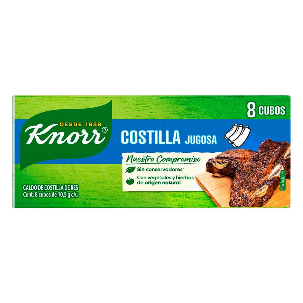 Knorr caldo de costilla con 8 cubos