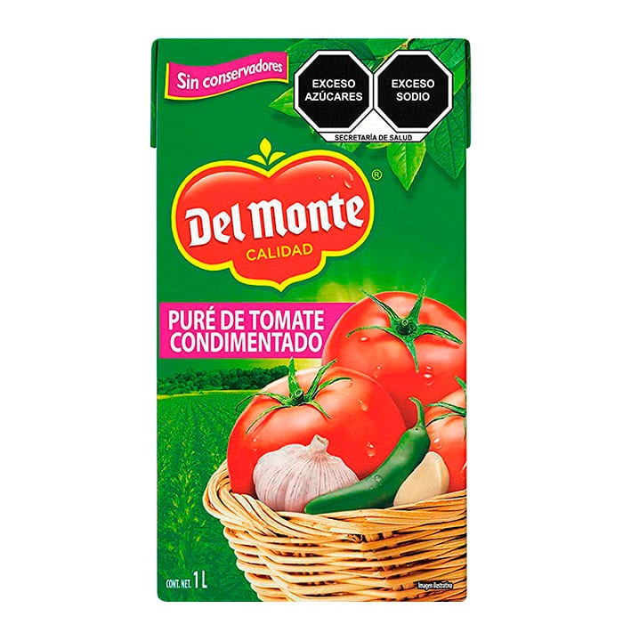 Puré de tomate condimentado Del Monte 1L