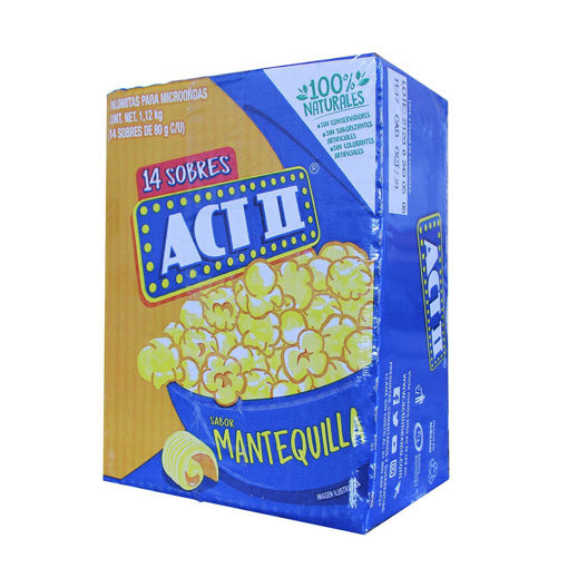 Palomitas Act II Mantequilla 80g/14pzas