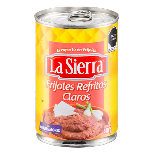 Frijoles Claros Refritos La Sierra 440g