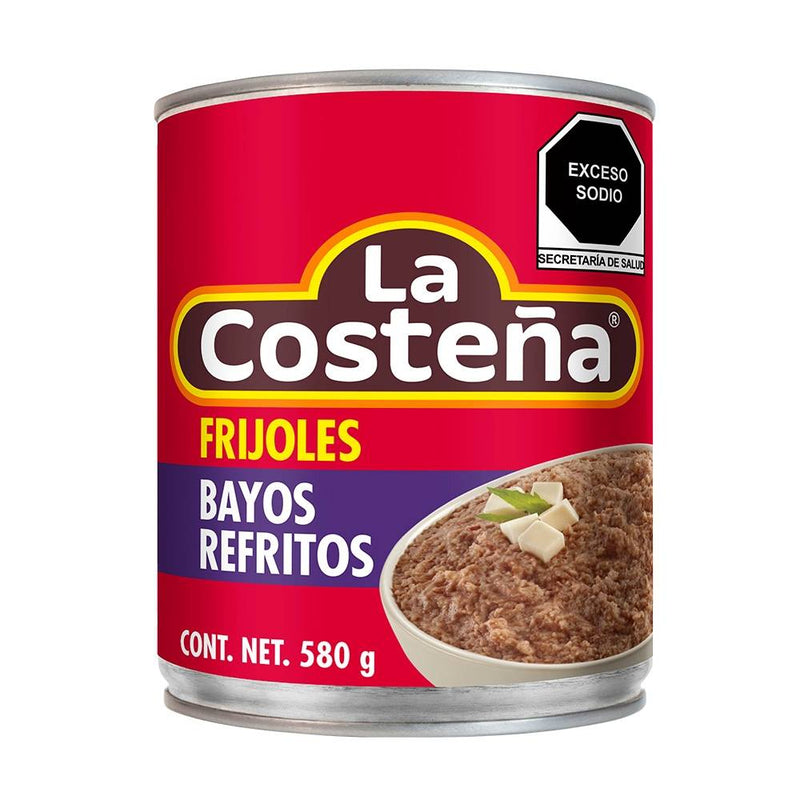 Frijoles bayos refritos Costeña 580g