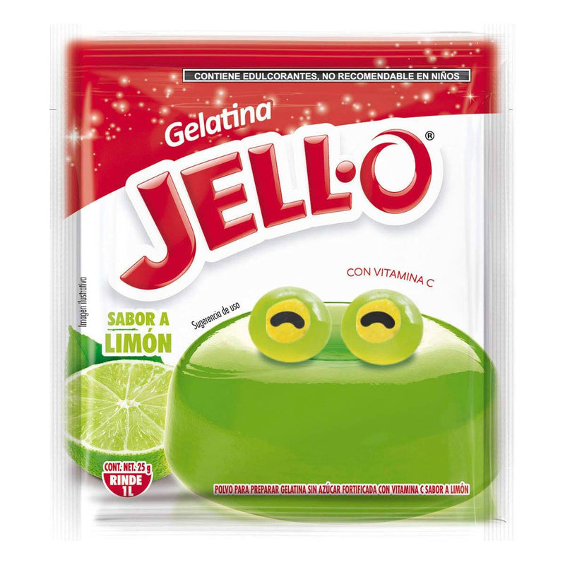 Gelatina de Agua Jello sabor Limón 25g