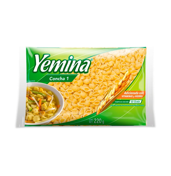 Pasta Yemina Concha No.1 200g 24pzas