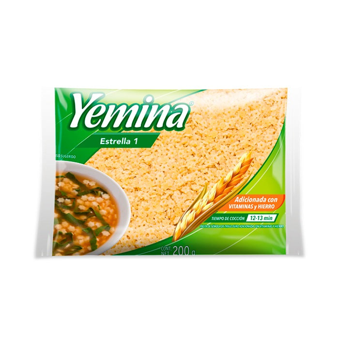 Pasta Yemina Estrella No.1 200g 24pzas