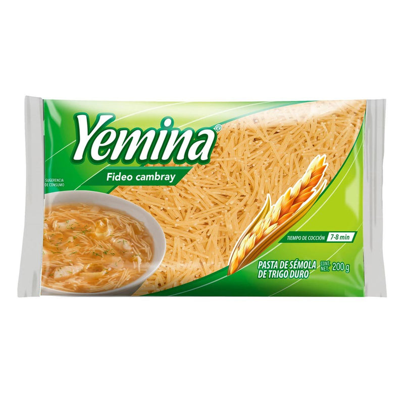 Pasta Yemina Fideo Cambray 200g 24pzas