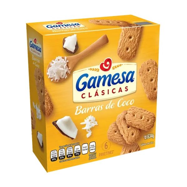 Galletas Barra de Coco Gamesa 634g