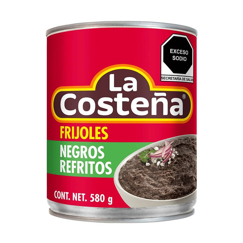 Frijoles Negros Refritos Costeña 580g